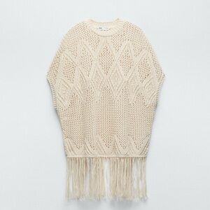 ZARA Open Knit Tunic NWOT